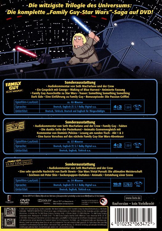 Produktbild: Family Guy - Pelzvieh Trilogy [3 DVDs]