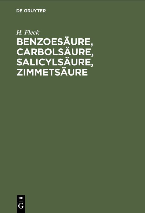 Produktbild: Benzoes&auml;ure, Carbols&auml;ure, Salicyls&auml;ure, Zimmets&auml;ure