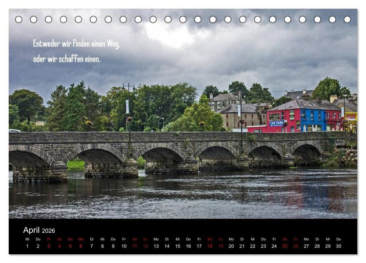 Produktbild: Irland - Irische Segensw&uuml;nsche (Tischkalender 2026 DIN A5 quer), CALVENDO Monatskalender