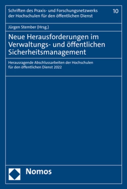 Produktbild: Neue Herausforderungen im Verwaltungs- und öffentlichen Sicherheitsmanagement