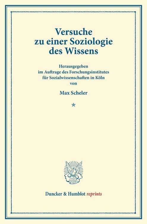 Produktbild: Versuche zu einer Soziologie des Wissens.