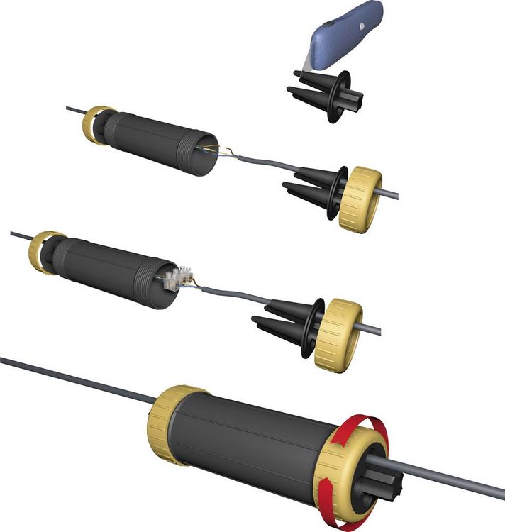 Produktbild: Heitronic 45604 Kabelmuffe Kabel-&Oslash;-Bereich: 6 - 14mm Inhalt: 1St.
