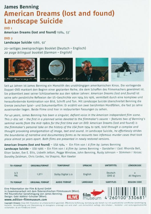 Produktbild: American Dream/Landscape Suicide (OmU) - Edition Filmmuseum [2 DVDs]