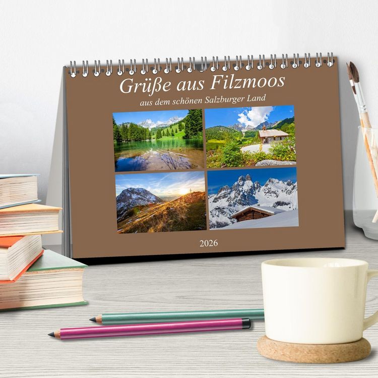 Produktbild: Gr&uuml;&szlig;e aus Filzmoos (Tischkalender 2026 DIN A5 quer), CALVENDO Monatskalender