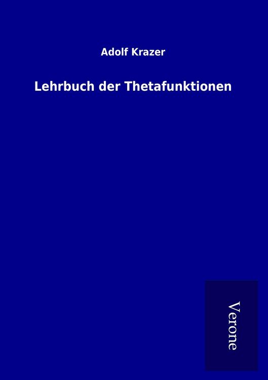 Produktbild: Lehrbuch der Thetafunktionen