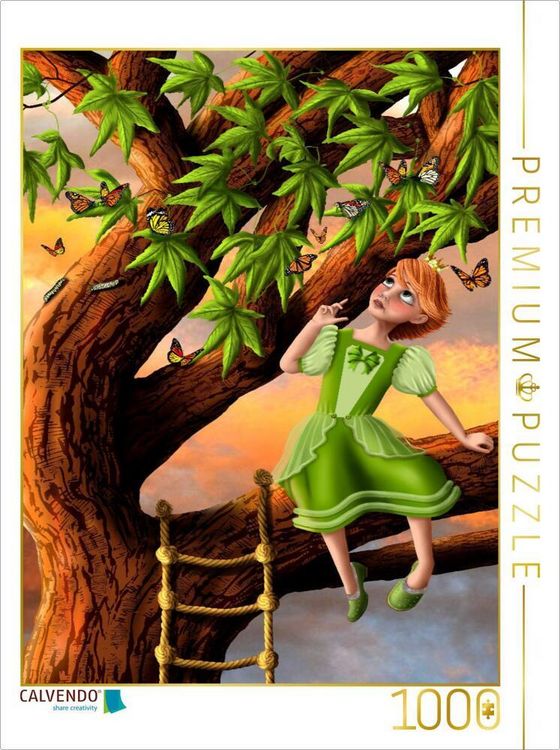 Produktbild: CALVENDO Puzzle Prinzessin und die Schmetterlinge | 1000 Teile Lege-Gr&ouml;&szlig;e 64x48cm Foto-Puzzle f&uuml;r gl&uuml;ckliche Stunden