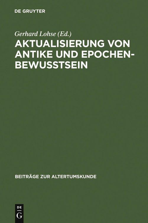 Produktbild: Aktualisierung von Antike und Epochenbewusstsein