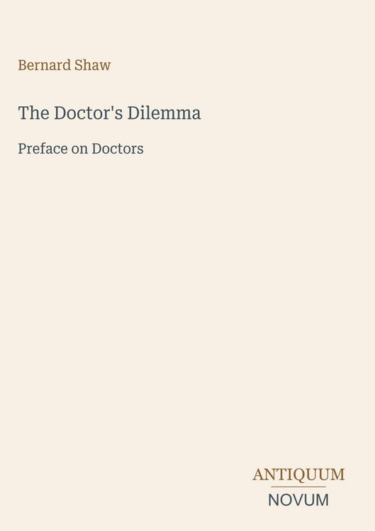Produktbild: The Doctor's Dilemma