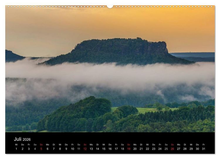 Produktbild: S&auml;chsische Schweiz (Wandkalender 2026 DIN A2 quer), CALVENDO Monatskalender