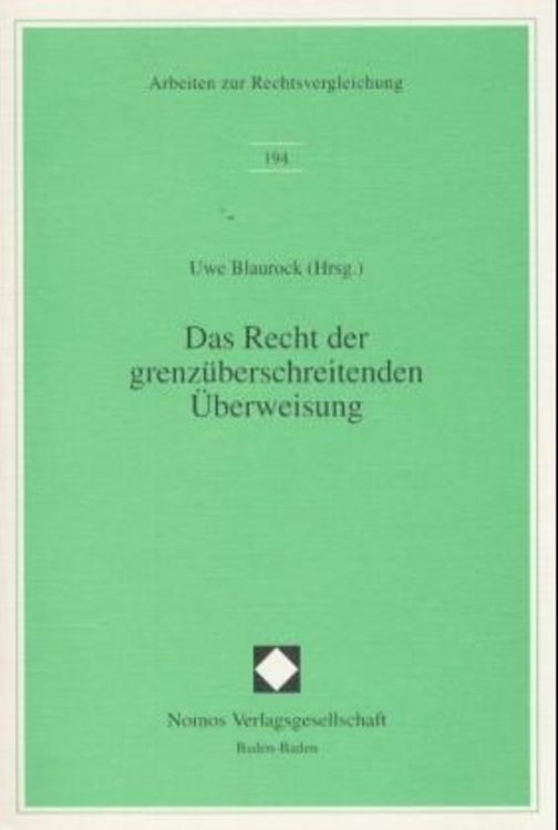 Produktbild: Das Recht der grenz&uuml;berschreitenden &Uuml;berweisung