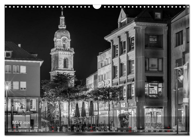Produktbild: Heilbronn bei Nacht (Wandkalender 2026 DIN A3 quer), CALVENDO Monatskalender