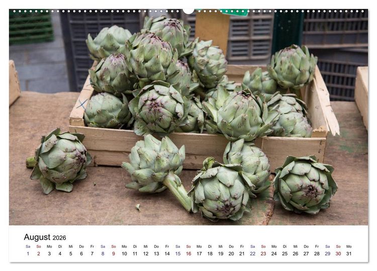 Produktbild: March&eacute; hebdomadaire - Ein Rundgang &uuml;ber einen franz&ouml;sischen Wochenmarkt (Wandkalender 2026 DIN A2 quer), CALVENDO Monatskalender