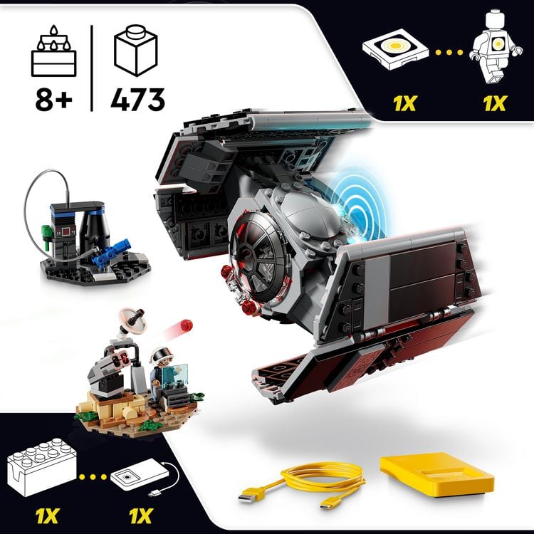 Produktbild: Star Wars 75421 SMART Play: Darth Vaders TIE Fighter, Spielzeug ab 8