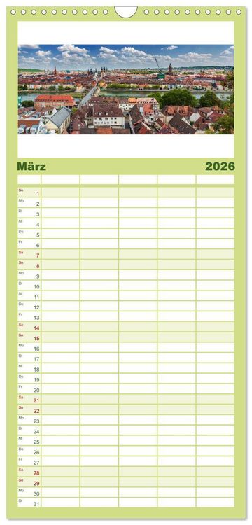 Produktbild: Familienplaner 2026 - Deutsche Br&uuml;cken mit 5 Spalten (Wandkalender, 21 x 45 cm) CALVENDO