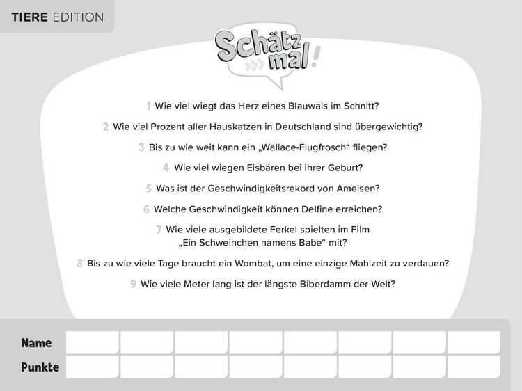 Produktbild: Sch&auml;tz mal! Tiere Edition