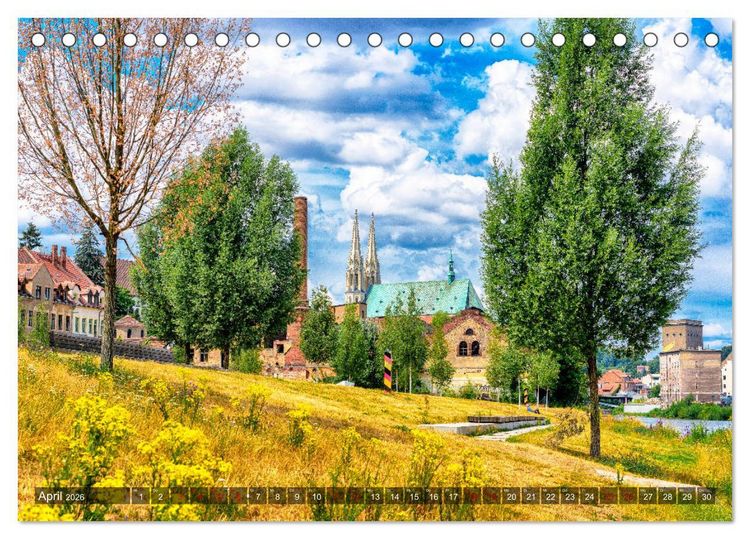 Produktbild: G&ouml;rlitz - Fimstadt mit Charme (Tischkalender 2026 DIN A5 quer), CALVENDO Monatskalender