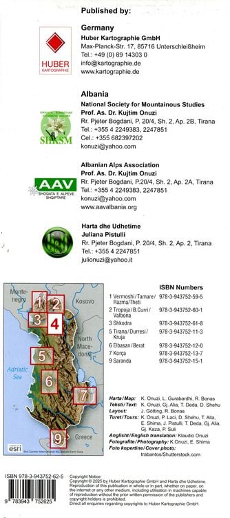 Produktbild: Albania hiking & biking 1:50000