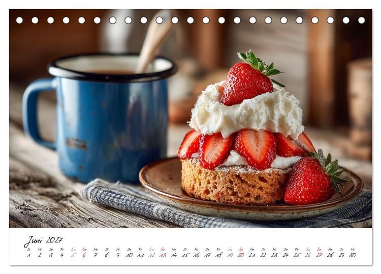 Produktbild: Klassiker aus Omas K&uuml;che - Zw&ouml;lf Kuchen mit Nostalgie-Gef&uuml;hl (Tischkalender 2027 DIN A5 quer), CALVENDO Monatskalender