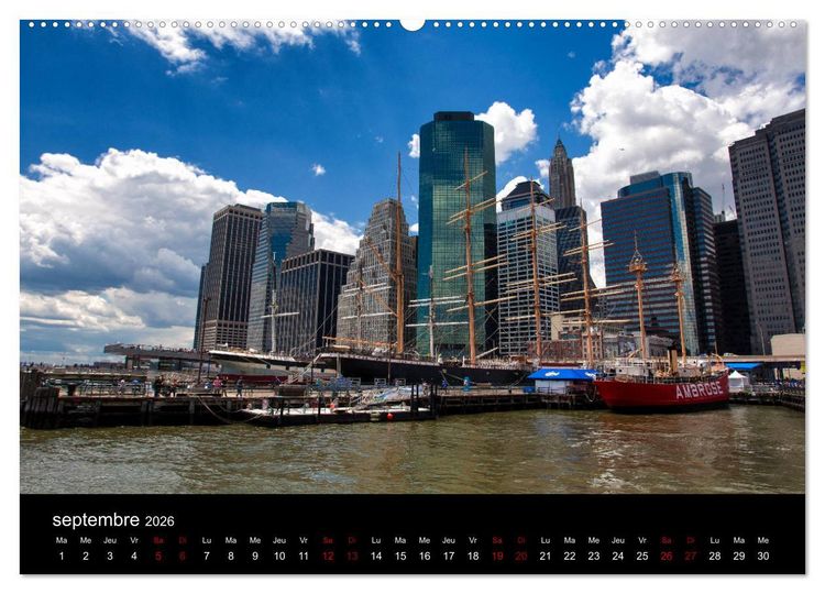 Produktbild: Balade New-Yorkaise, Manhattan (Calendrier mural 2026 DIN A2 vertical) calendrier de bureau