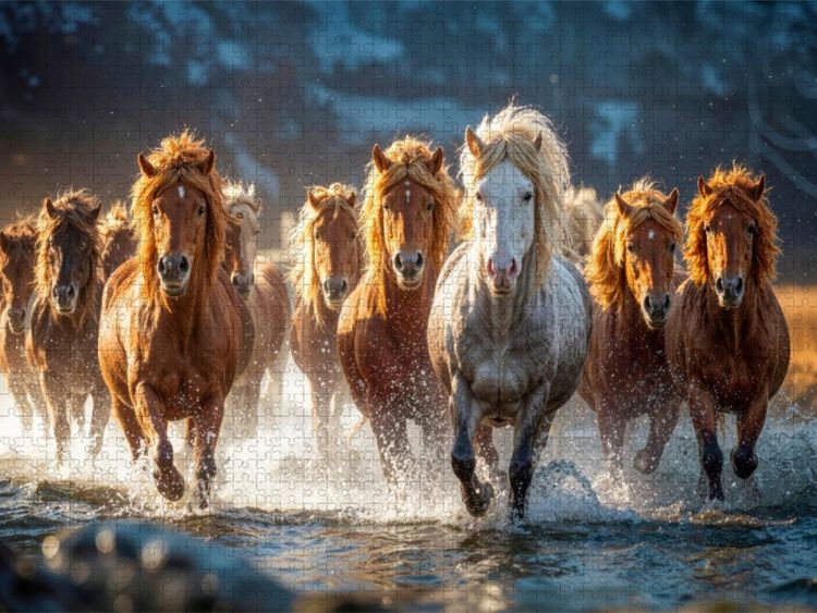 Produktbild: CALVENDO Puzzle M&auml;hnen fliegen im Sommerwind | 1000 Teile Lege-Gr&ouml;&szlig;e 64x48cm Foto-Puzzle f&uuml;r gl&uuml;ckliche Stunden