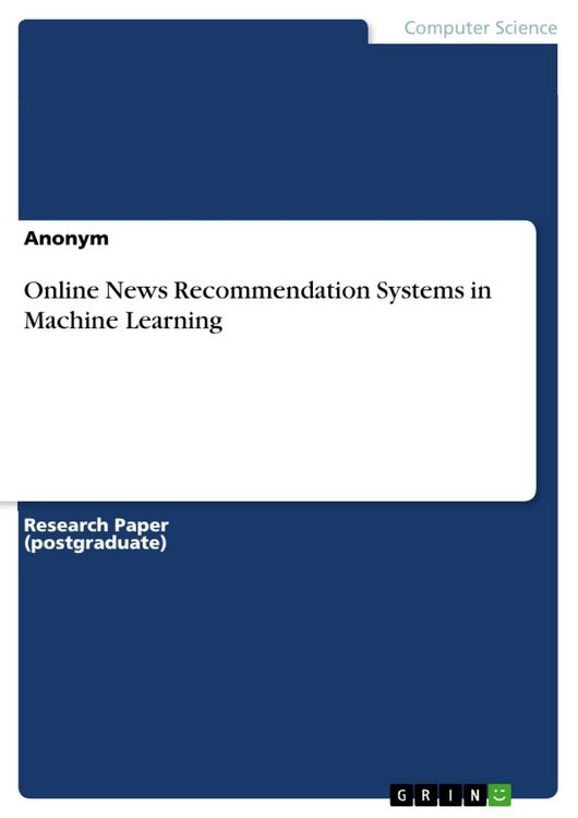 Produktbild: Online News Recommendation Systems in Machine Learning