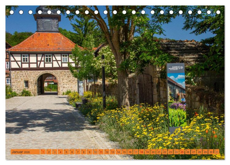Produktbild: Das Kloster Michaelstein erleben &ndash; Ehemalige Zisterzienser &ndash; Abtei in Blankenburg am Harz (Tischkalender 2026 DIN A5 quer), CALVENDO Monatskalender