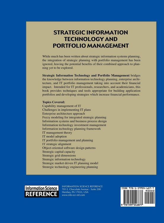 Produktbild: Strategic Information Technology and Portfolio Management