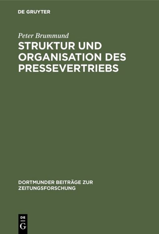 Produktbild: Struktur und Organisation des Pressevertriebs
