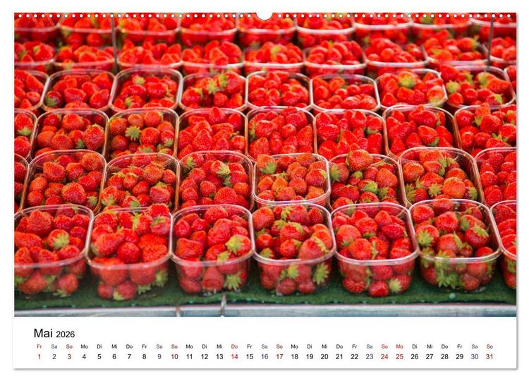 Produktbild: March&eacute; hebdomadaire - Ein Rundgang &uuml;ber einen franz&ouml;sischen Wochenmarkt (Wandkalender 2026 DIN A2 quer), CALVENDO Monatskalender
