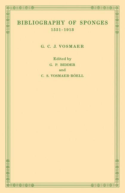 Produktbild: Bibliography of Sponges 1551 1913