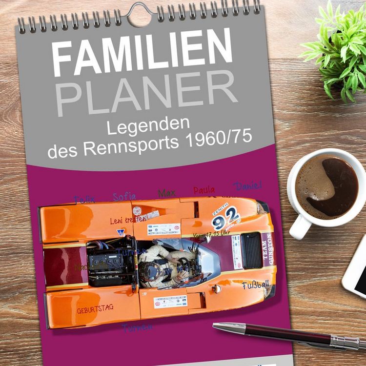 Produktbild: Familienplaner 2026 - Legenden des Rennsports Historic Sports Cars 1960-1975 mit 5 Spalten (Wandkalender, 21 x 45 cm) CALVENDO