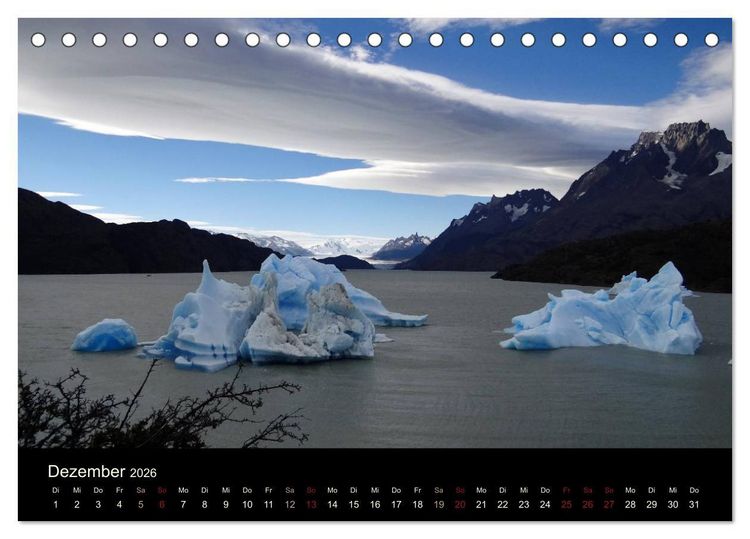 Produktbild: Im Nationalpark Torres del Paine (Chile) (Tischkalender 2026 DIN A5 quer), CALVENDO Monatskalender