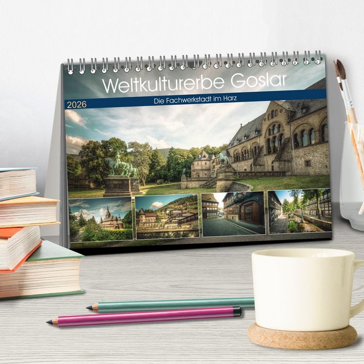 Produktbild: Weltkulturerbe Goslar (Tischkalender 2026 DIN A5 quer), CALVENDO Monatskalender