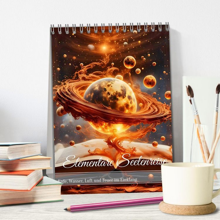 Produktbild: Elementare Seelenreise (Tischkalender 2026 DIN A5 hoch), CALVENDO Monatskalender