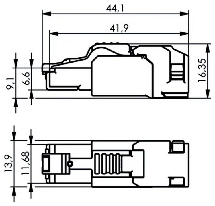 Produktbild: Teleg&auml;rtner 100039922 feldkonfektionierbarer RJ45-Steckverbinder MFP8-SL T568 B Cat.6A, AWG26/1-AWG24/1, AWG27/7-AWG24/7 100039922 Stecker Silber