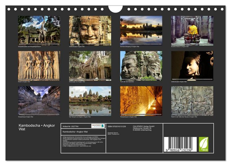 Produktbild: Kambodscha &bull; Angkor Wat (Wandkalender 2026 DIN A4 quer), CALVENDO Monatskalender