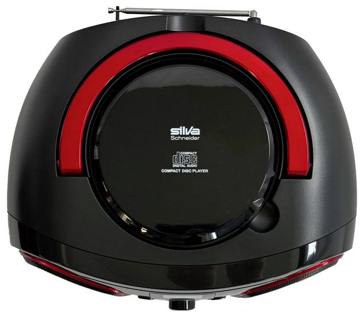 Produktbild: Silva Schneider MPC 19.4 USB CD-Radio UKW AUX, CD, USB Schwarz, Rot