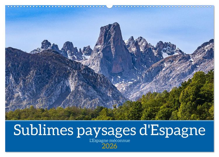 Produktbild: Sublimes paysages d'Espagne (Calendrier mural 2026 DIN A2 vertical), CALVENDO calendrier mensuel