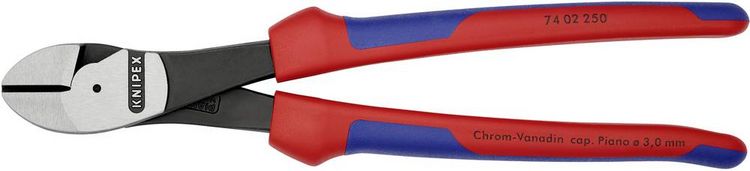 Produktbild: Knipex 74 02 250 Werkstatt Kraft-Seitenschneider mit Facette 250mm
