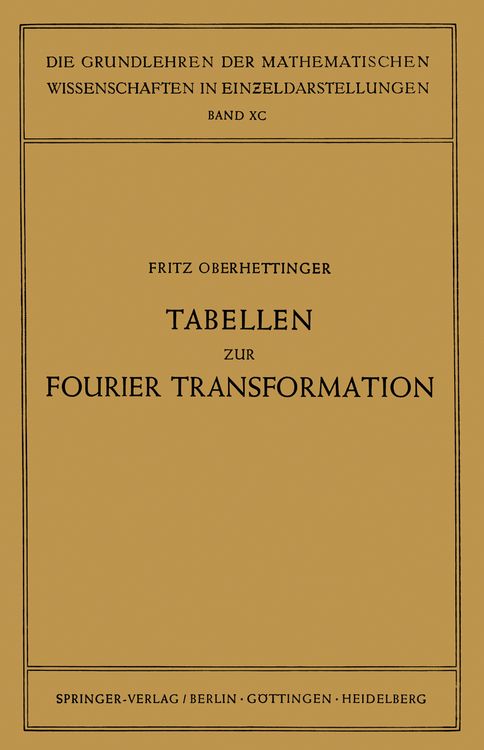 Produktbild: Tabellen zur Fourier Transformation