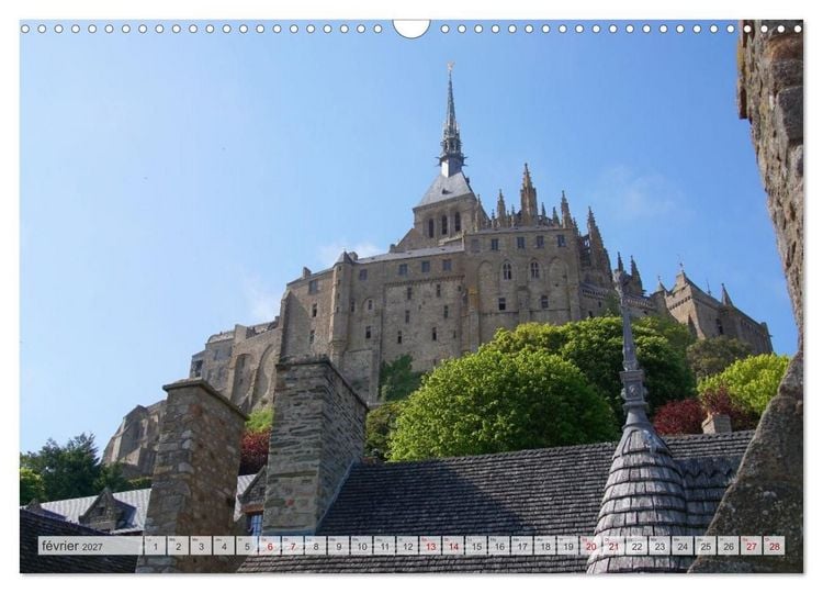 Produktbild: Le Mont-Saint-Michel - Impressionnante montagne monastique (Calendrier mural 2027 DIN A3 vertical), CALVENDO calendrier mensuel