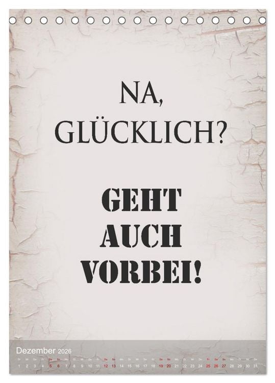 Produktbild: Ziemlich schlecht gelaunt (Tischkalender 2026 DIN A5 hoch), CALVENDO Monatskalender