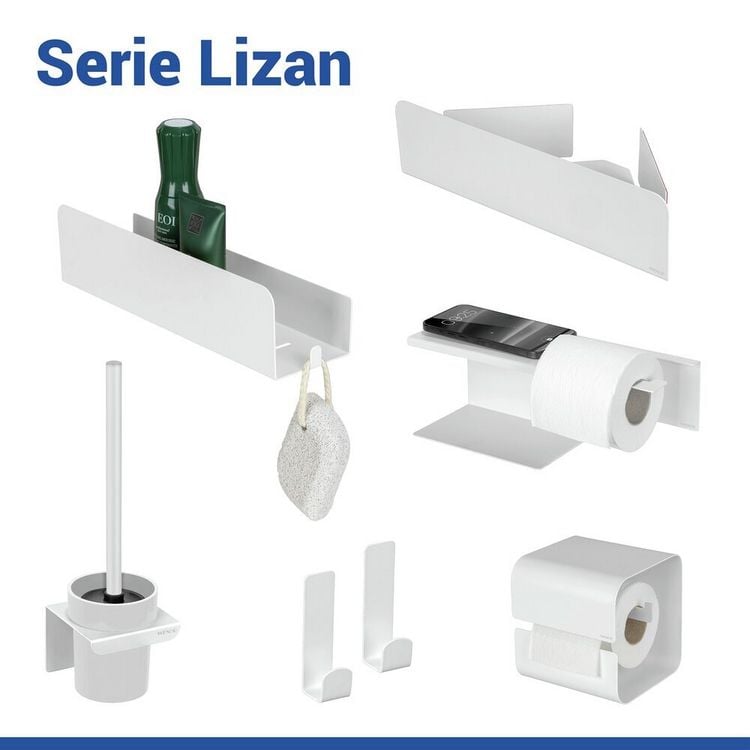 Produktbild: Turbo-Loc&reg; Eckablage Mod. Lizan Wei&szlig;, Befestigen ohne Bohren