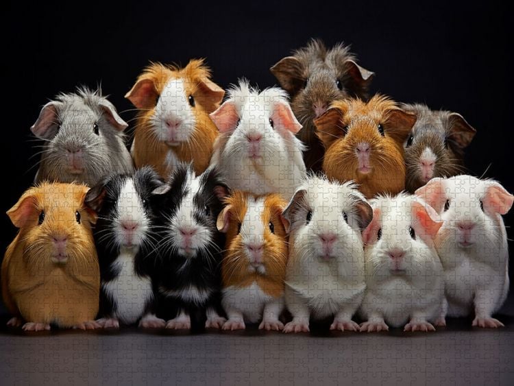 Produktbild: CALVENDO Puzzle Meerschweinchen &uuml;bereinander | 2000 Teile Lege-Gr&ouml;&szlig;e 90x67cm Foto-Puzzle f&uuml;r gl&uuml;ckliche Stunden