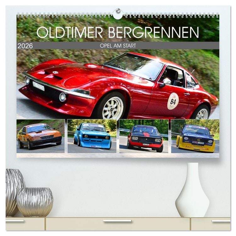 Produktbild: OLDTIMER BERGRENNEN - OPEL AM START (hochwertiger Premium Wandkalender 2026 DIN A2 quer), Kunstdruck in Hochglanz