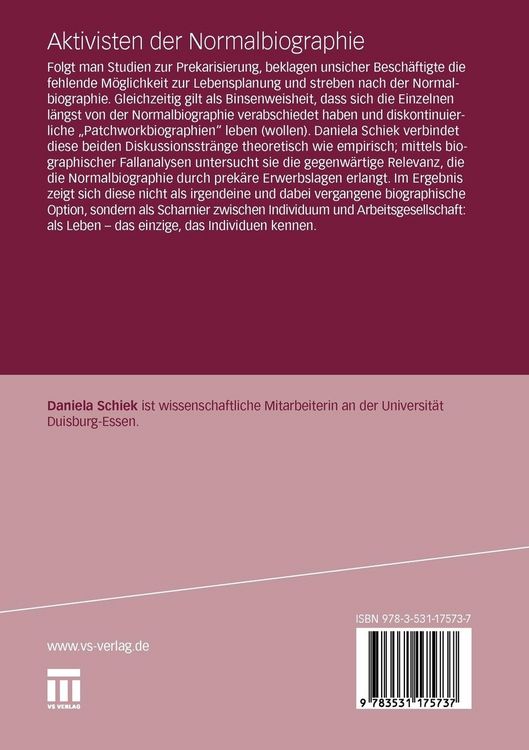 Produktbild: Aktivisten der Normalbiographie
