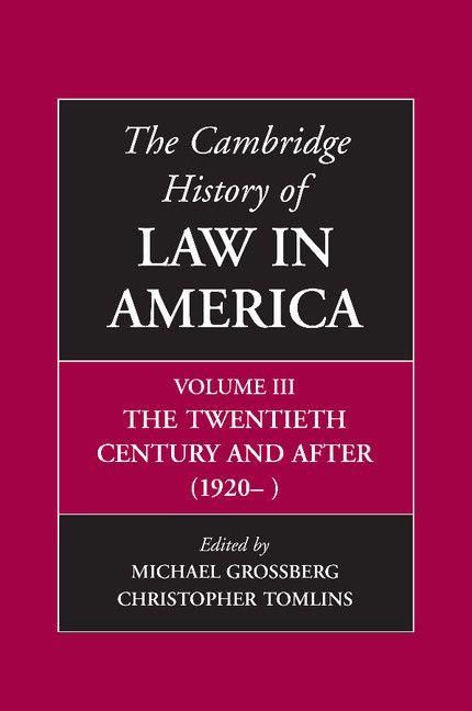 Produktbild: The Cambridge History of Law in America
