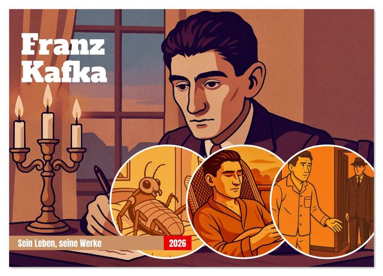 Produktbild: Franz Kafka (Wandkalender 2026 DIN A3 quer), CALVENDO Monatskalender