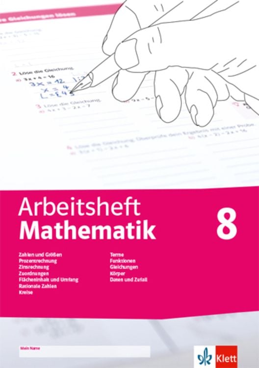 Produktbild: Arbeitsheft Mathematik 8. Prozent- und Zinsrechnung, Zuordnung, rationale Zahlen