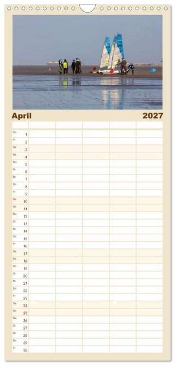 Produktbild: Familienplaner 2027 - Sankt Peter-Ording - Str&auml;nde, D&uuml;nen, Weite mit 5 Spalten (Wandkalender, 21 x 45 cm) CALVENDO